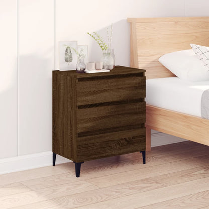 Dressoir 60X35X70 Cm Bewerkt Hout Bruin Eikenkleur