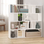 Kamerscherm boekenkast 105x24x102 cm hoogglans wit