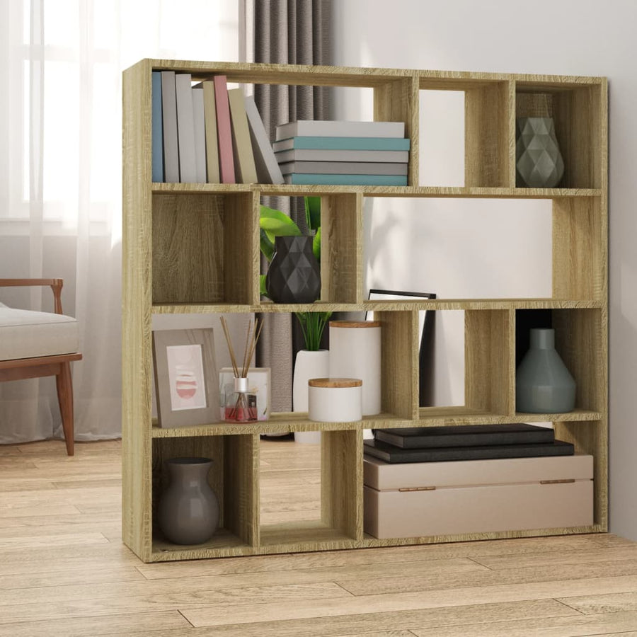 Boekenkast / Kamerscherm 05X24X02 Cm Kleurig Sonoma eiken