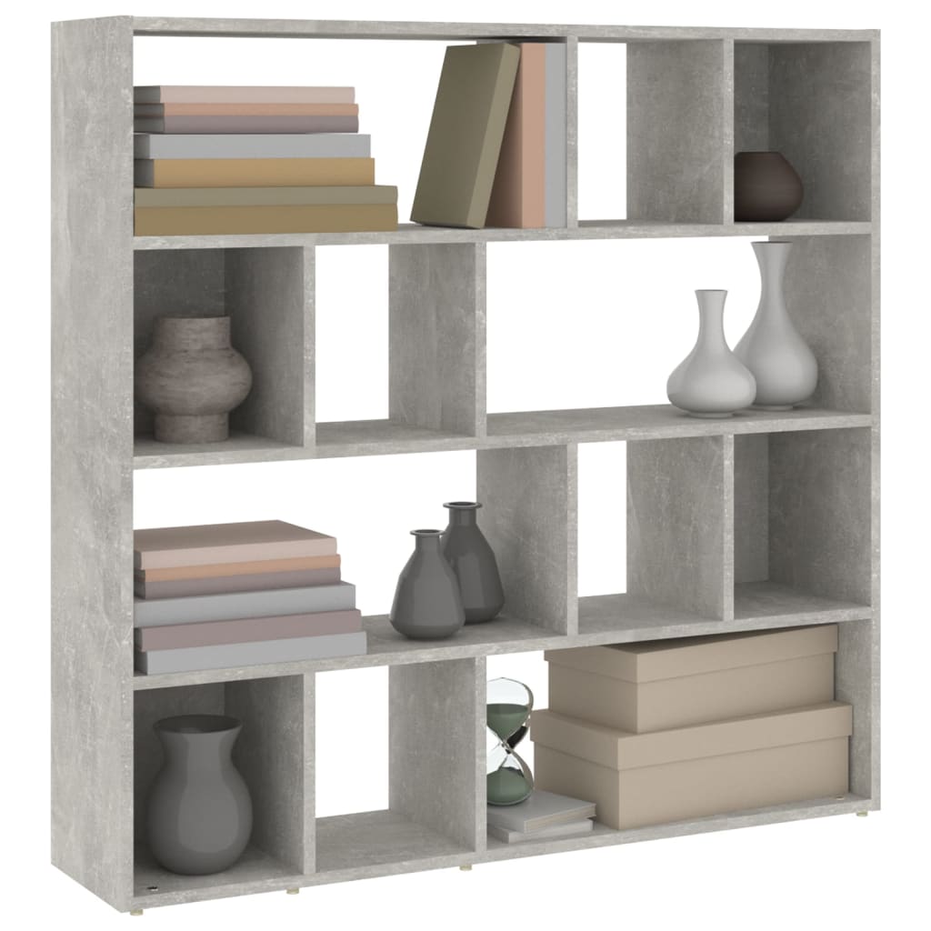 Boekenkast/Kamerscherm 05X24X02 Cm Betongrijs