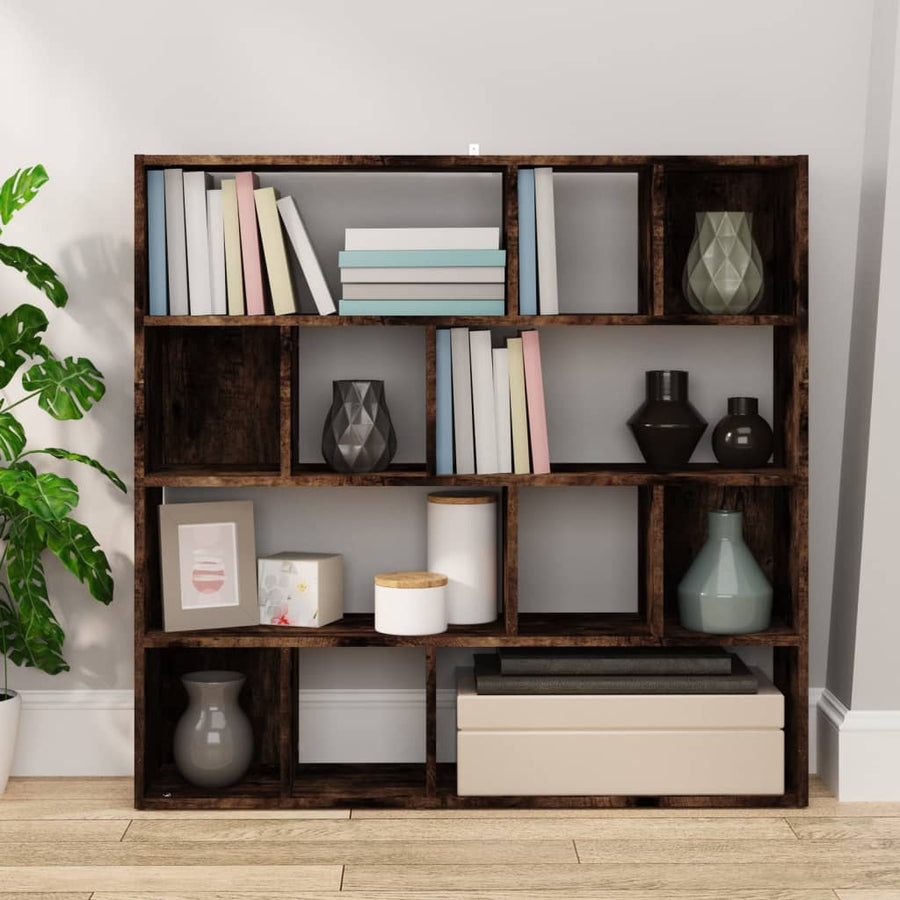 Boekenkast/kamerscherm 105x24x102 cm gerookt eikenkleurig Gerookt eiken