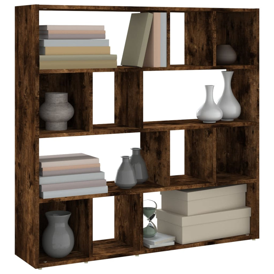 Boekenkast/kamerscherm 105x24x102 cm gerookt eikenkleurig Gerookt eiken