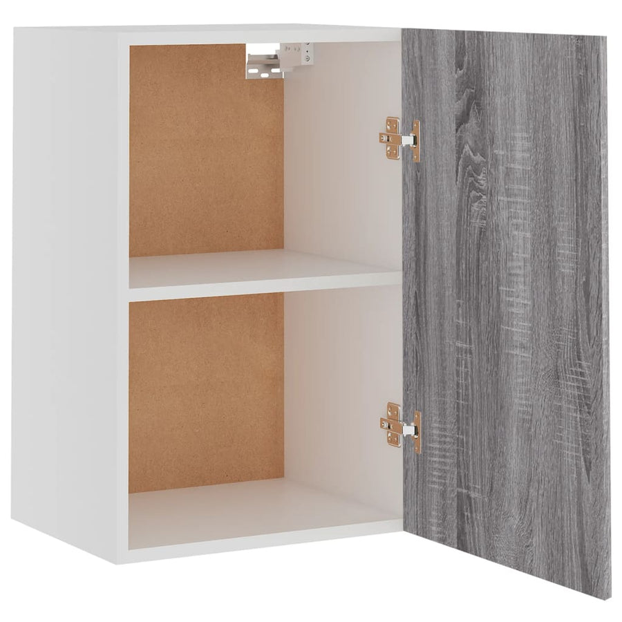 Wandkast 39,5x31x60 cm bewerkt hout grijs sonoma eikenkleurig Hangkast 40 cm