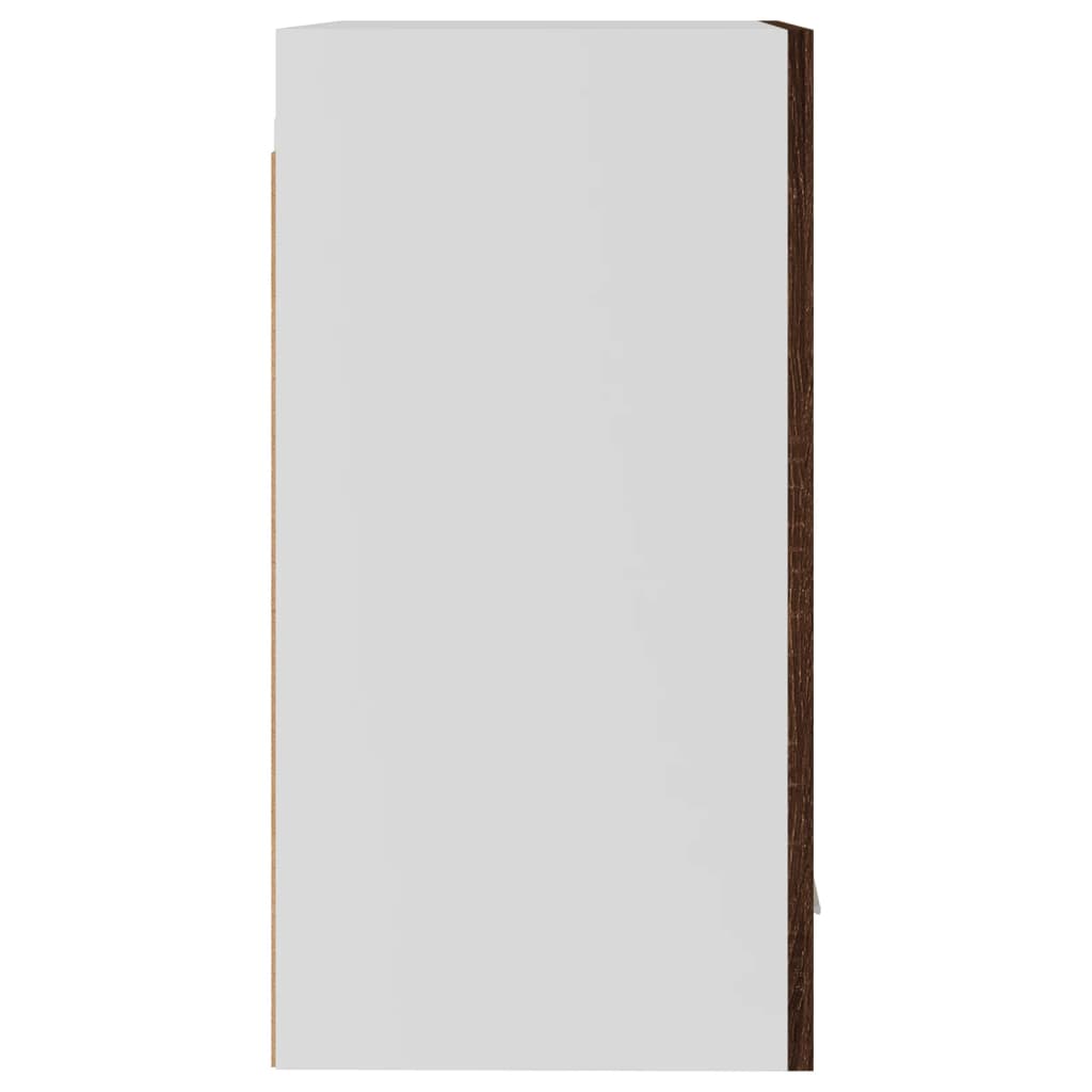 Wandkast 39,5X3X60 Cm Bewerkt Hout Bruin Eikenkleur Hangkast 40 cm