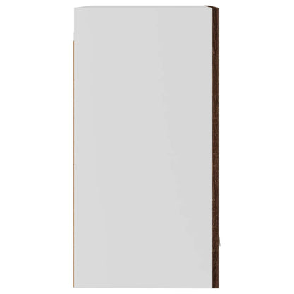 Wandkast 39,5X3X60 Cm Bewerkt Hout Bruin Eikenkleur Hangkast 40 cm