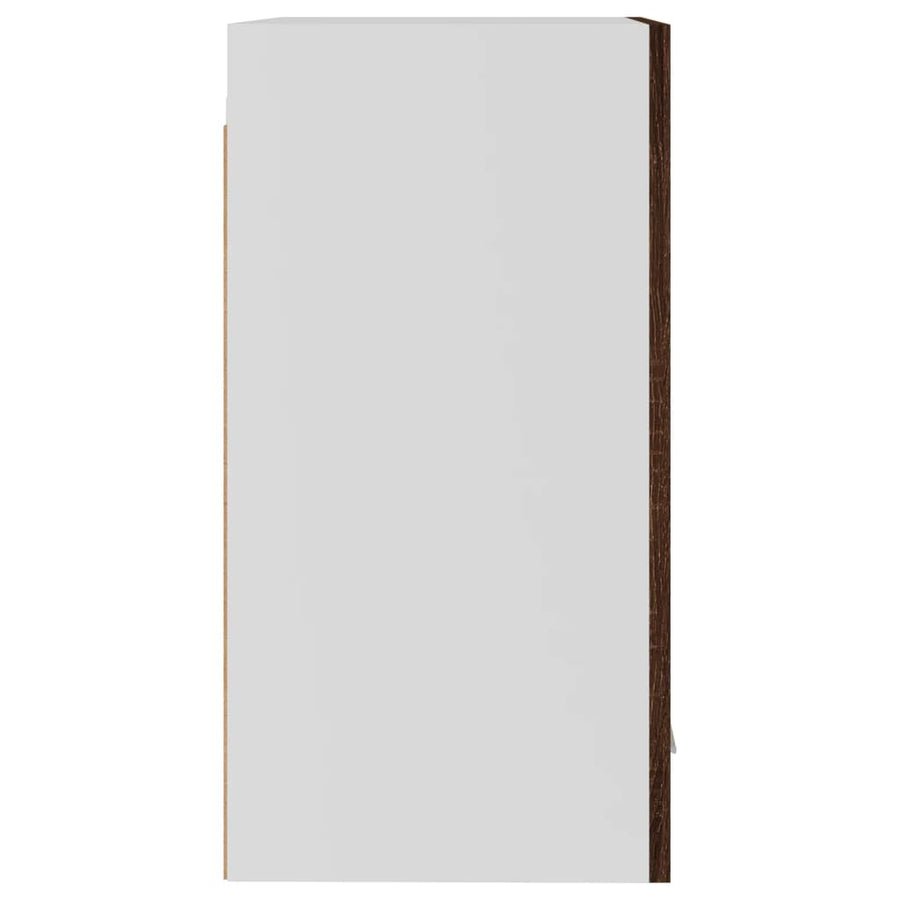 Wandkast 39,5X3X60 Cm Bewerkt Hout Bruin Eikenkleur Hangkast 40 cm
