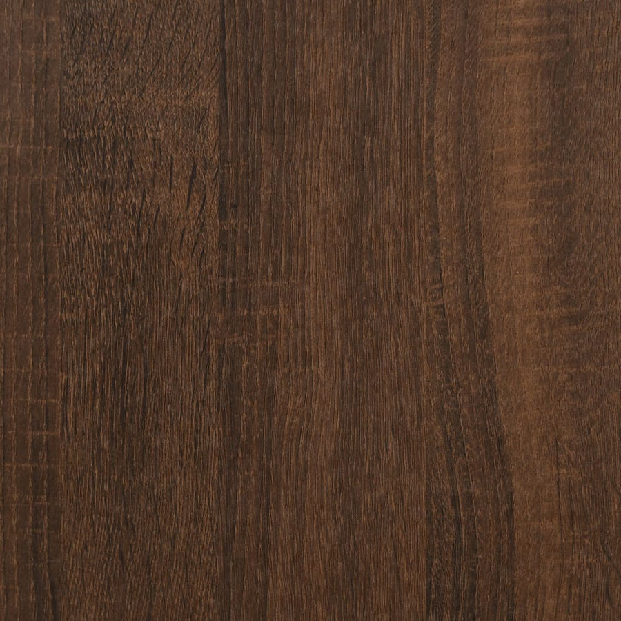 Wandkast 39,5X3X60 Cm Bewerkt Hout Bruin Eikenkleur Hangkast 40 cm