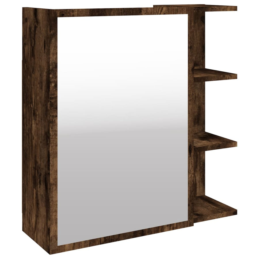 Badkamerspiegelkast 62,5X20,5X64 Cm Bewerkt Hout Gerookt Eiken 1