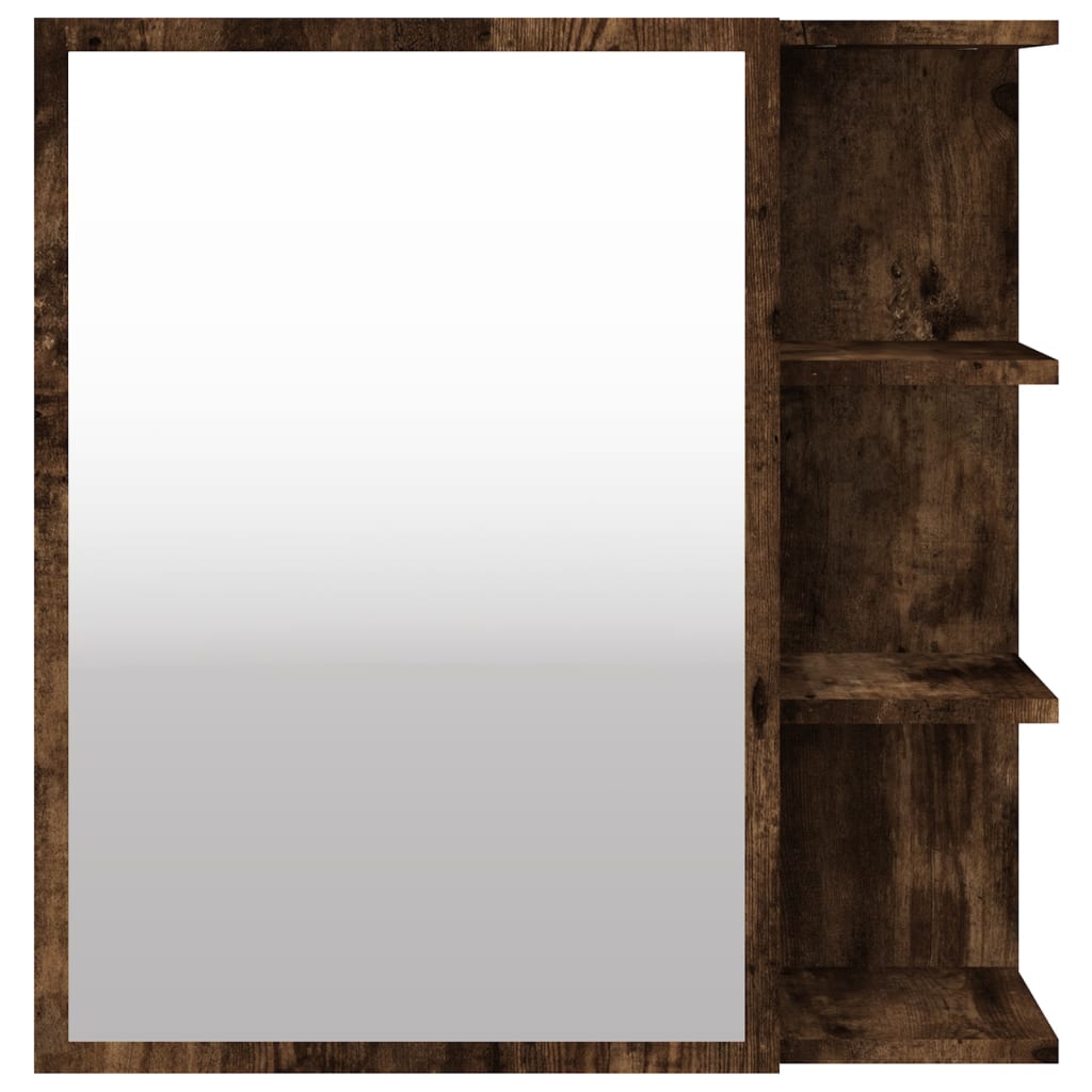 Badkamerspiegelkast 62,5X20,5X64 Cm Bewerkt Hout Gerookt Eiken 1