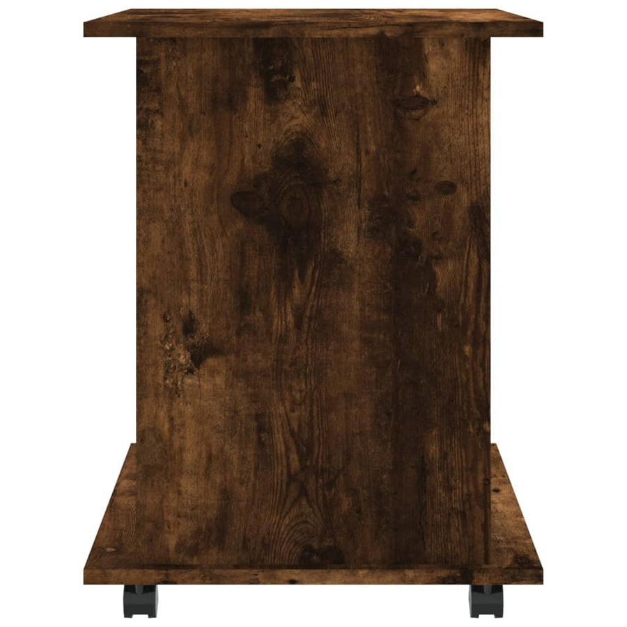 Kast Verrijdbaar 60X45X60 Cm Bewerkt Hout Gerookt Eikenkleurig 1