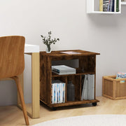 Rolkast 60x45x60 cm bewerkt hout gerookt eiken