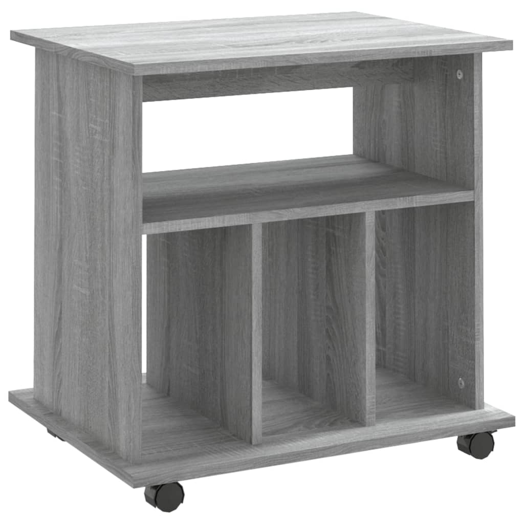 Kast Verrijdbaar 60X45X60 Cm Bewerkt Hout Grijs Sonoma Eiken 1