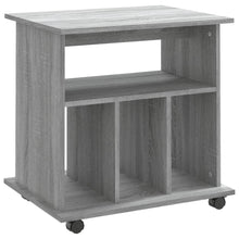 Kast Verrijdbaar 60X45X60 Cm Bewerkt Hout Grijs Sonoma Eiken 1