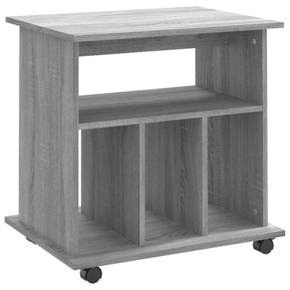 Kast Verrijdbaar 60X45X60 Cm Bewerkt Hout Grijs Sonoma Eiken 1