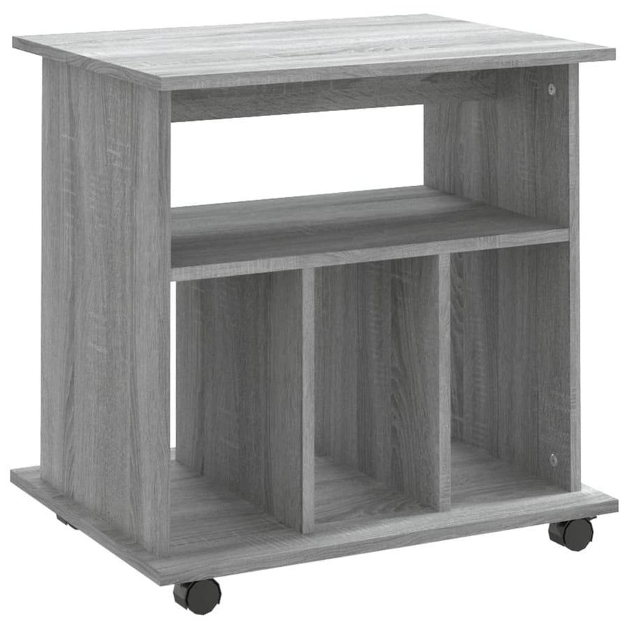 Kast Verrijdbaar 60X45X60 Cm Bewerkt Hout Grijs Sonoma Eiken 1