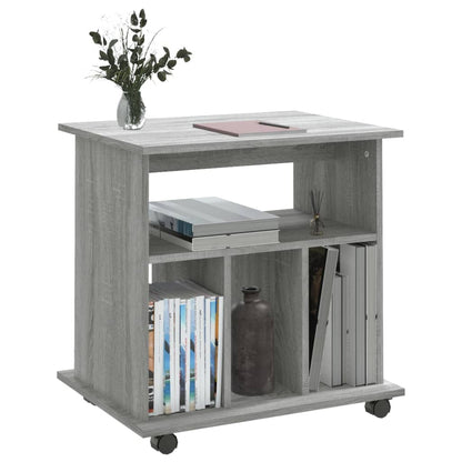 Kast Verrijdbaar 60X45X60 Cm Bewerkt Hout Grijs Sonoma Eiken 1