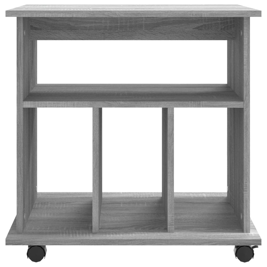 Kast Verrijdbaar 60X45X60 Cm Bewerkt Hout Grijs Sonoma Eiken 1