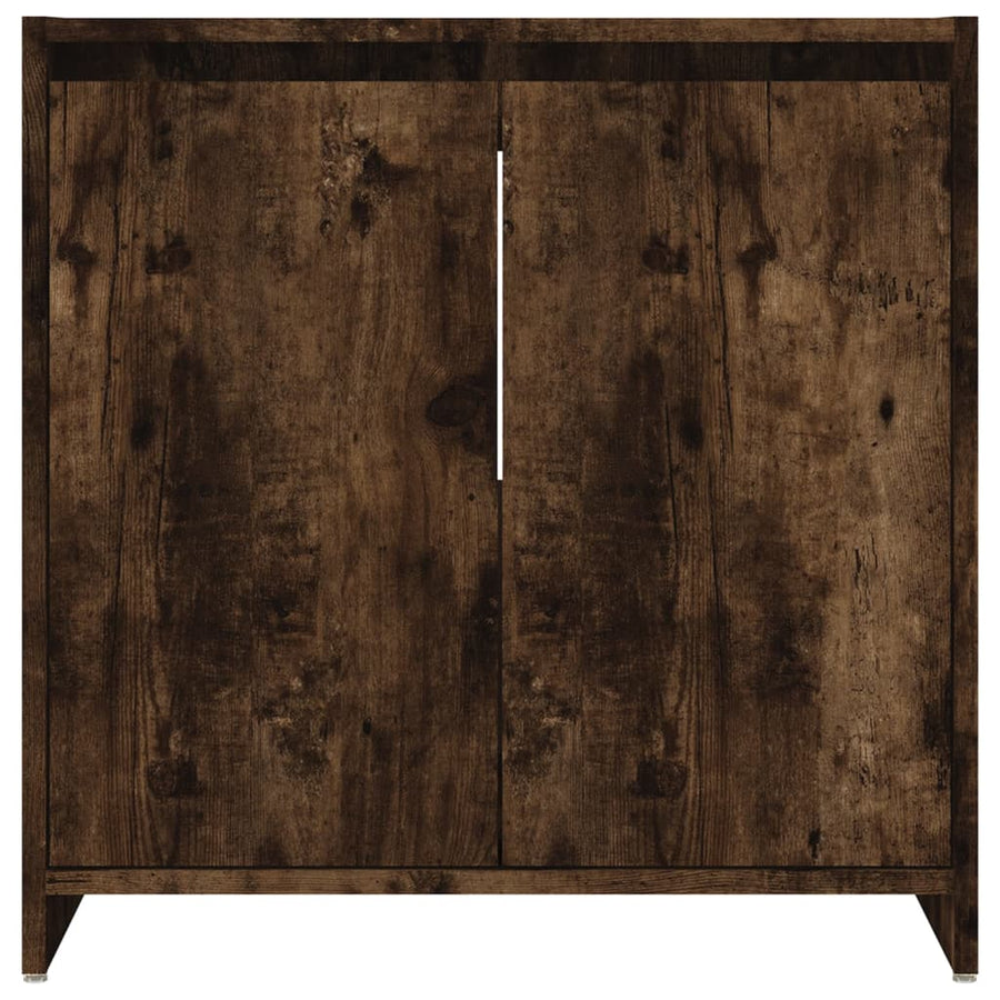 Badkamerkast 60X33X6 Cm Bewerkt Hout Kleurig Gerookt eiken