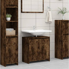 Bathroom cabinet 60x33x61 cm engineered wood smoked oak