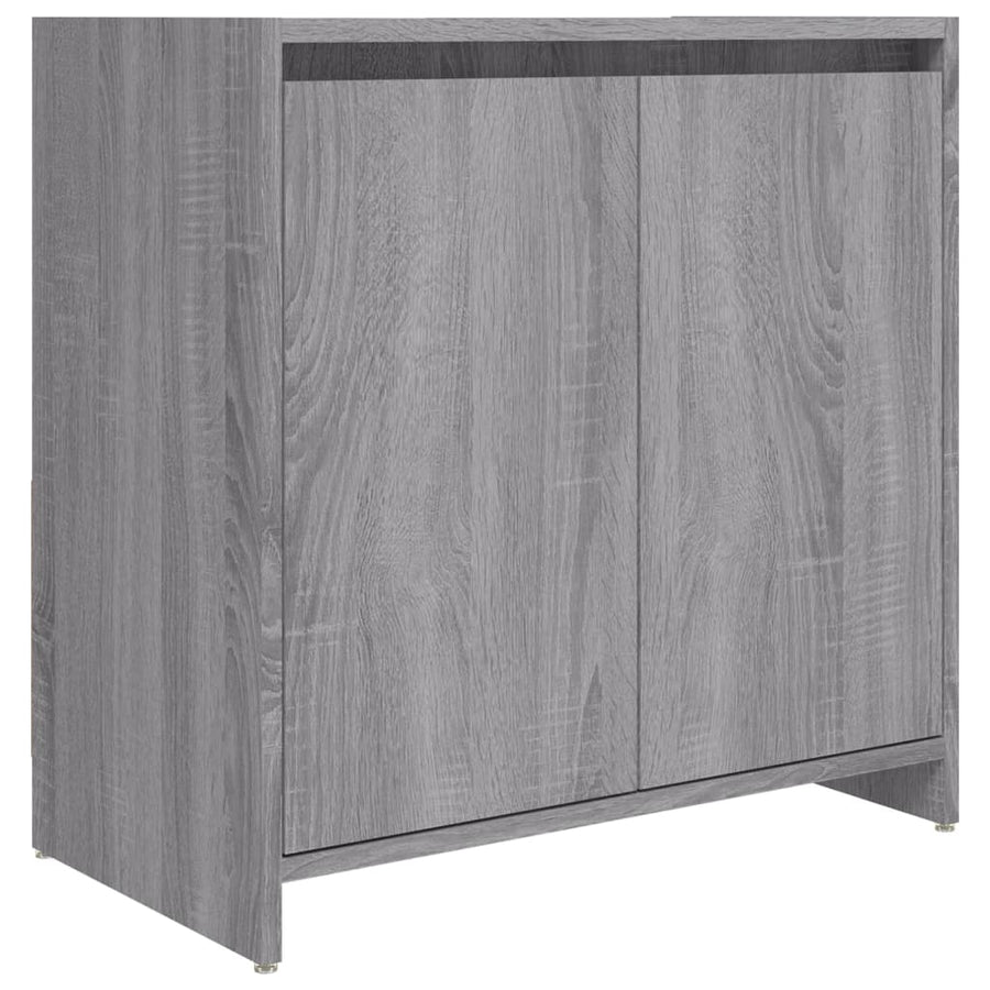 Badkamerkast 60X33X61 Cm Bewerkt Hout Grijs Sonoma Eikenkleurig