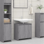 Badkamerkast 60x33x61 cm bewerkt hout grijs