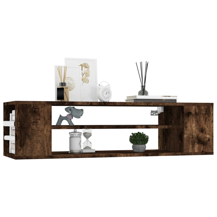 Tv-Hangmeubel 100X30X26,5 Cm Bewerkt Hout Gerookt Eikenkleurig