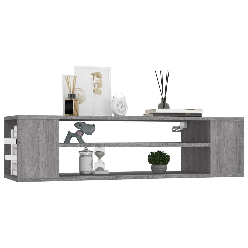Tv-Hangmeubel 100X30X26,5 Cm Bewerkt Hout Grijs Sonoma Eiken
