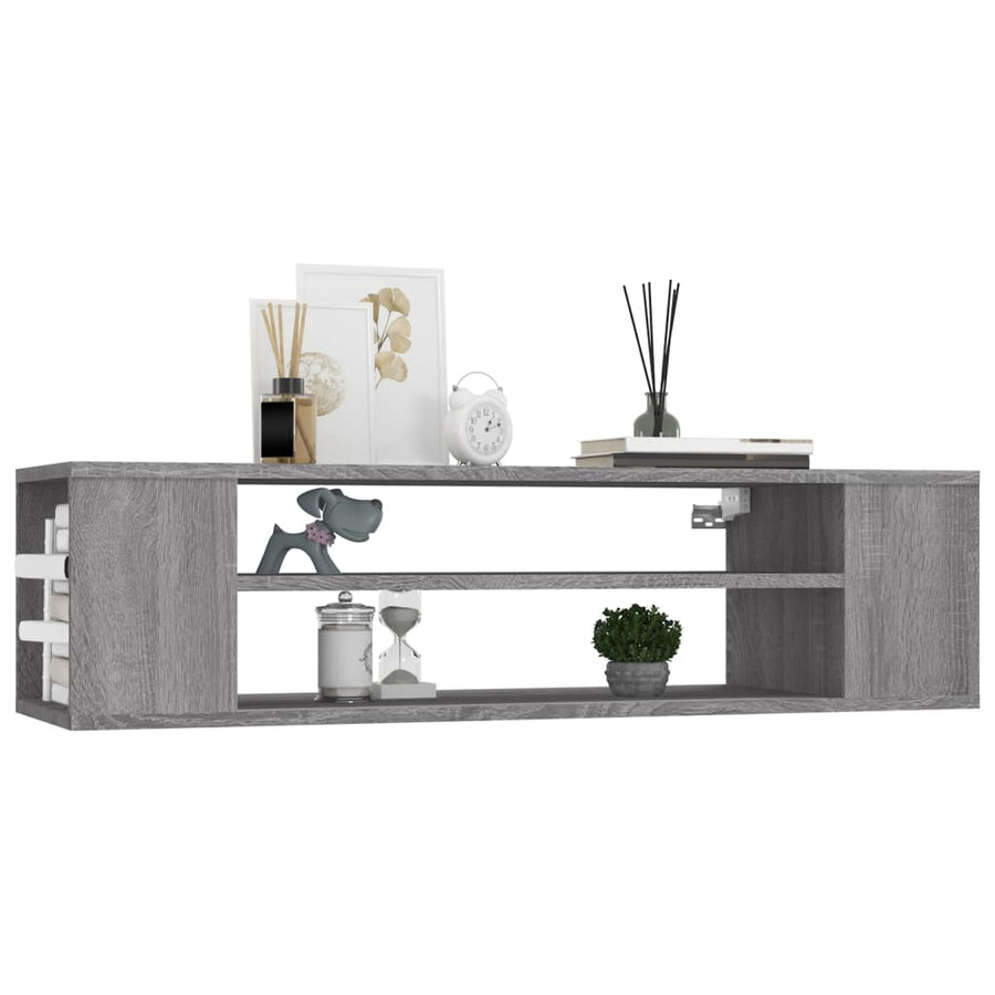 Tv-Hangmeubel 100X30X26,5 Cm Bewerkt Hout Grijs Sonoma Eiken