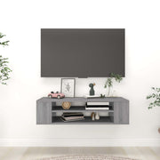 Tv-hangmeubel 100x30x26,5 cm bewerkt hout grijs