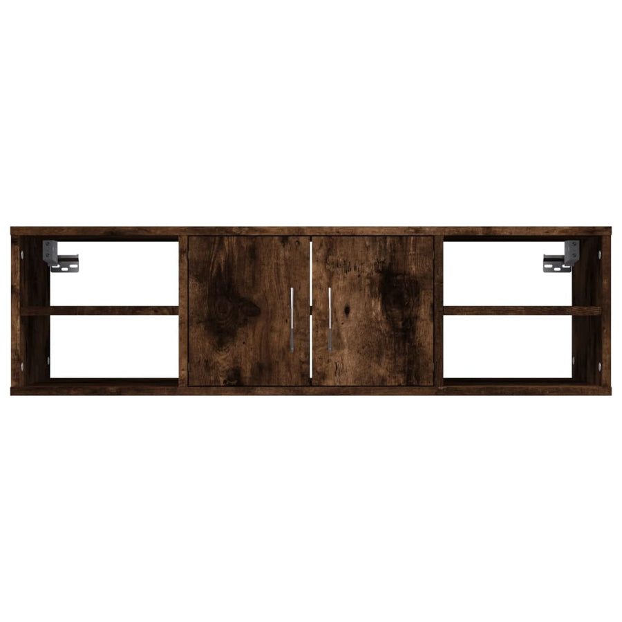 Wandschap 02X30X29 Cm Bewerkt Hout Kleurig Gerookt eiken