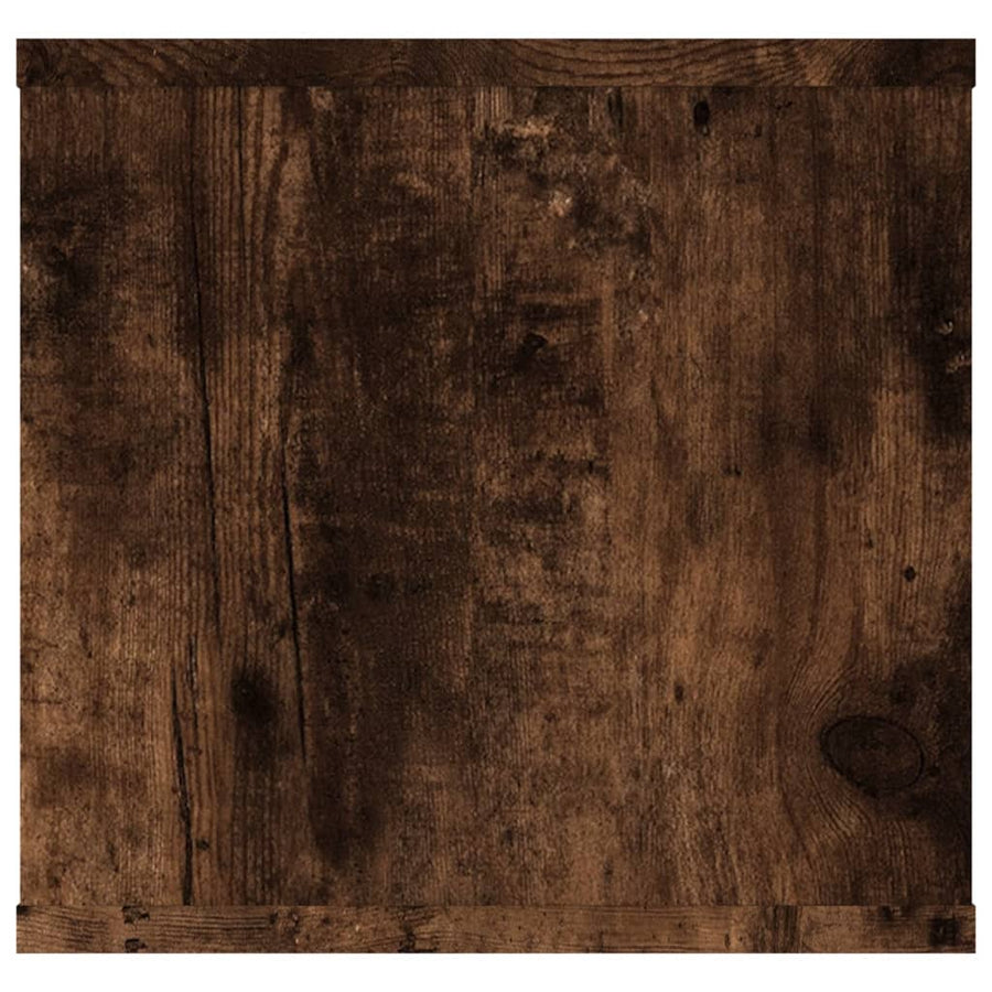 Wandschap 02X30X29 Cm Bewerkt Hout Kleurig Gerookt eiken
