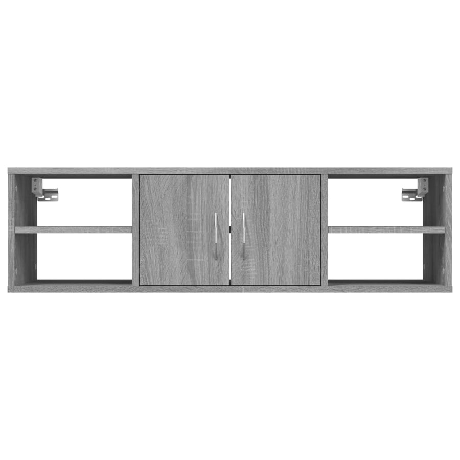Wandschap 02X30X29 Cm Bewerkt Hout Eikenkleurig Grijs sonoma