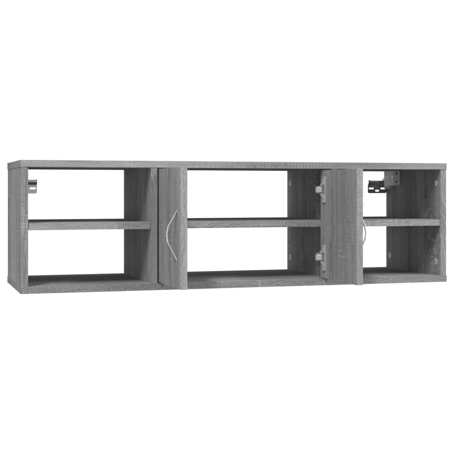 Wandschap 02X30X29 Cm Bewerkt Hout Eikenkleurig Grijs sonoma