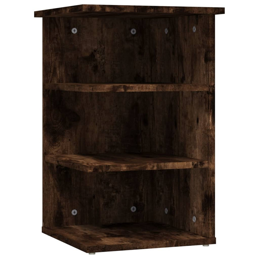 Bijzetkast 35X35X55 Cm Bewerkt Hout Gerookt Eikenkleurig