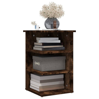 Bijzetkast 35X35X55 Cm Bewerkt Hout Gerookt Eikenkleurig