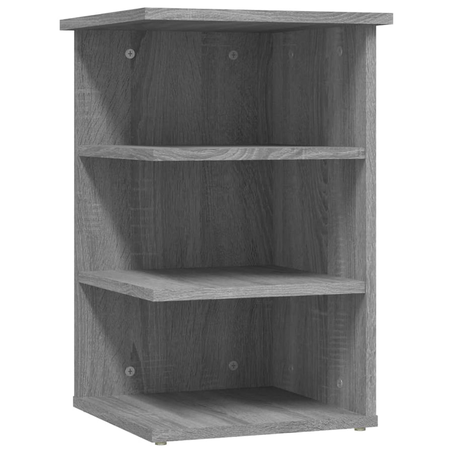 Bijzetkast 35X35X55 Cm Bewerkt Hout Grijs Sonoma Eikenkleurig
