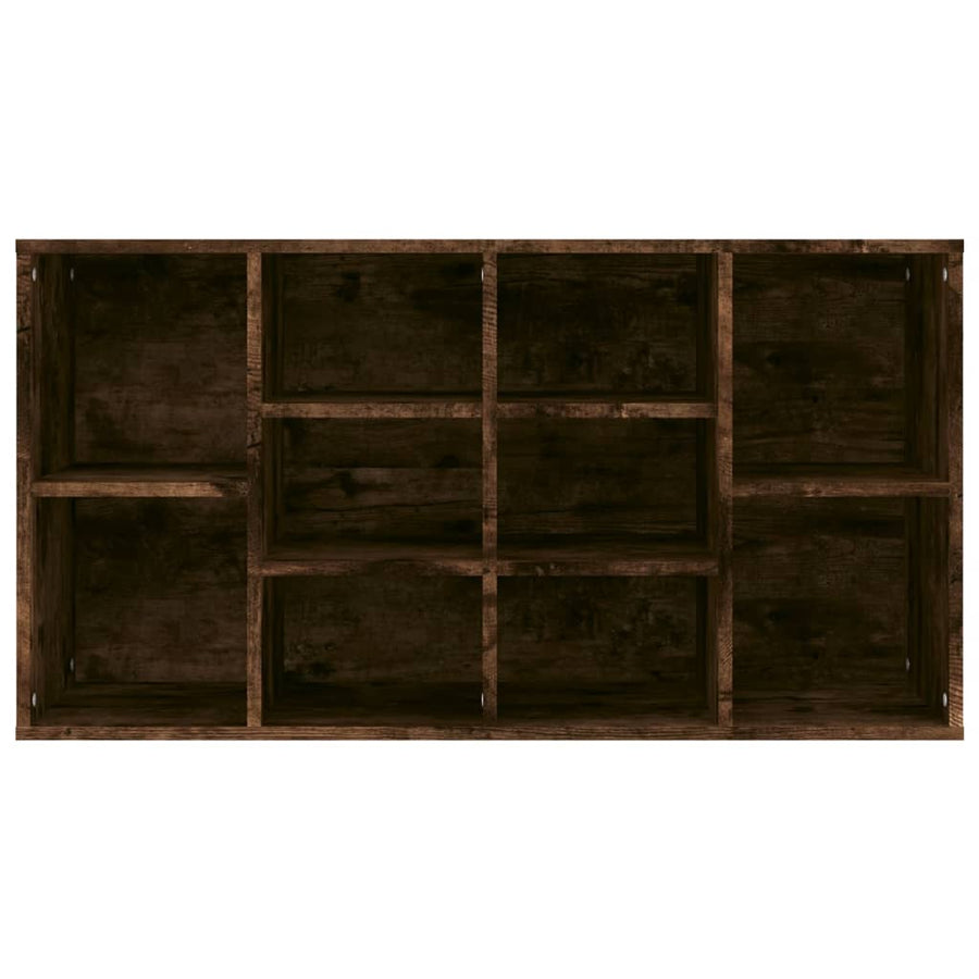 Schoenenbank 03X30X54,5 Cm Bewerkt Hout Kleurig Gerookt eiken