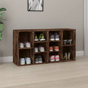 Schoenenbank 103x30x55 cm bewerkt hout gerookt eiken