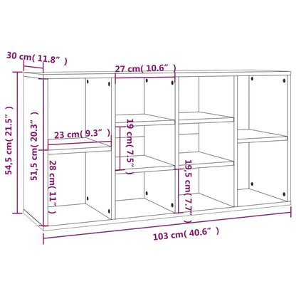 Schoenenbank 03X30X54,5 Cm Bewerkt Hout Eiken Grijs sonoma