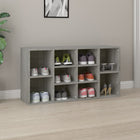 Schoenenbank 103x30x55 cm bewerkt hout grijs