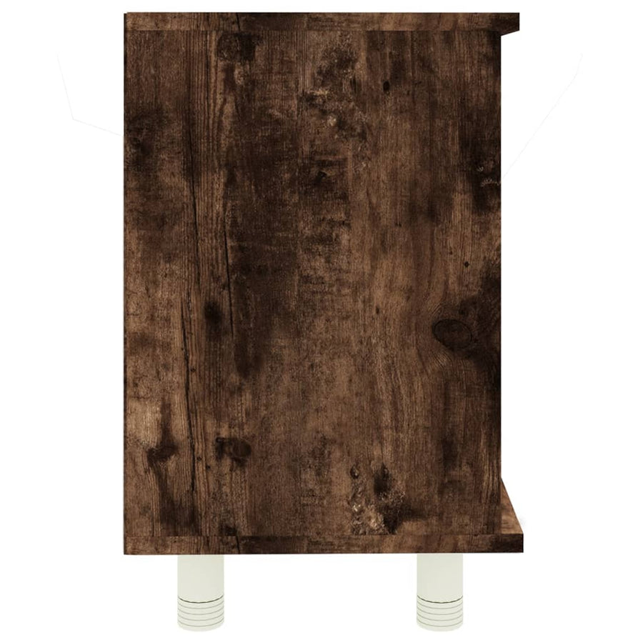 Badkamerkast 60X32X53,5 Cm Bewerkt Hout Kleurig Gerookt eiken
