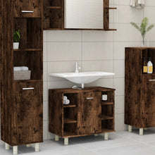 Badkamerkast 60X32X53,5 Cm Bewerkt Hout Kleurig Gerookt eiken