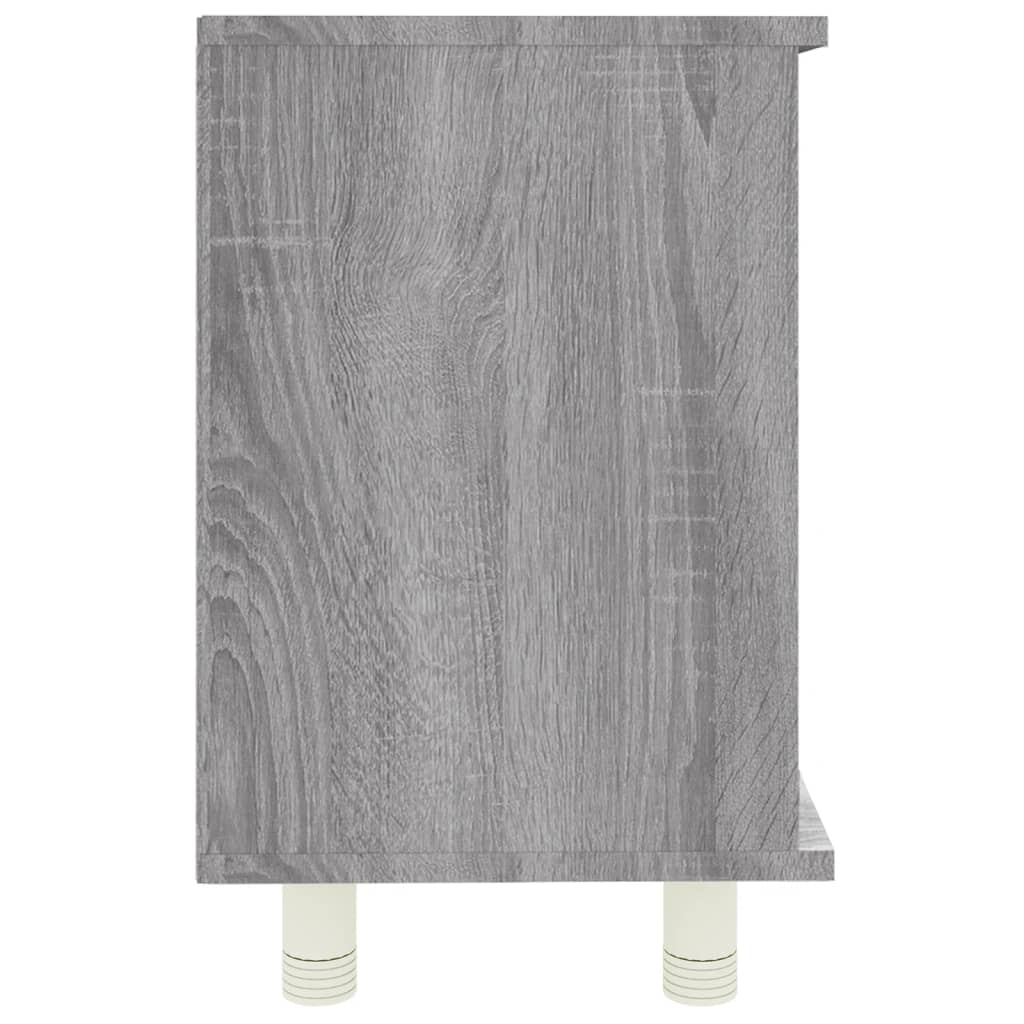 Badkamerkast 60X32X53,5 Cm Bewerkt Hout Eikenkleur Grijs sonoma