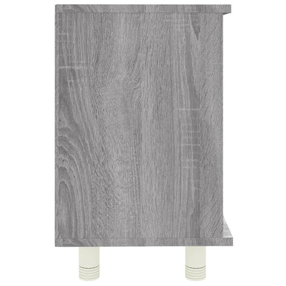 Badkamerkast 60X32X53,5 Cm Bewerkt Hout Eikenkleur Grijs sonoma
