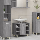 Badkamerkast 60x32x53,5 cm bewerkt hout grijs sonoma