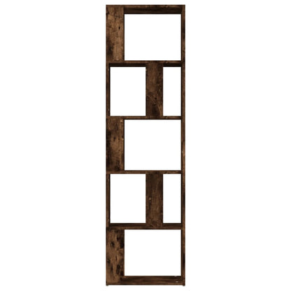 Boekenkast 45X24X60 Cm Bewerkt Hout Kleurig Gerookt eiken