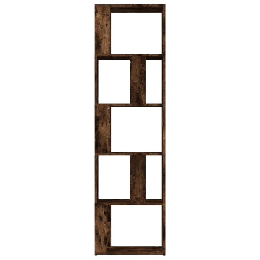 Boekenkast 45X24X60 Cm Bewerkt Hout Kleurig Gerookt eiken