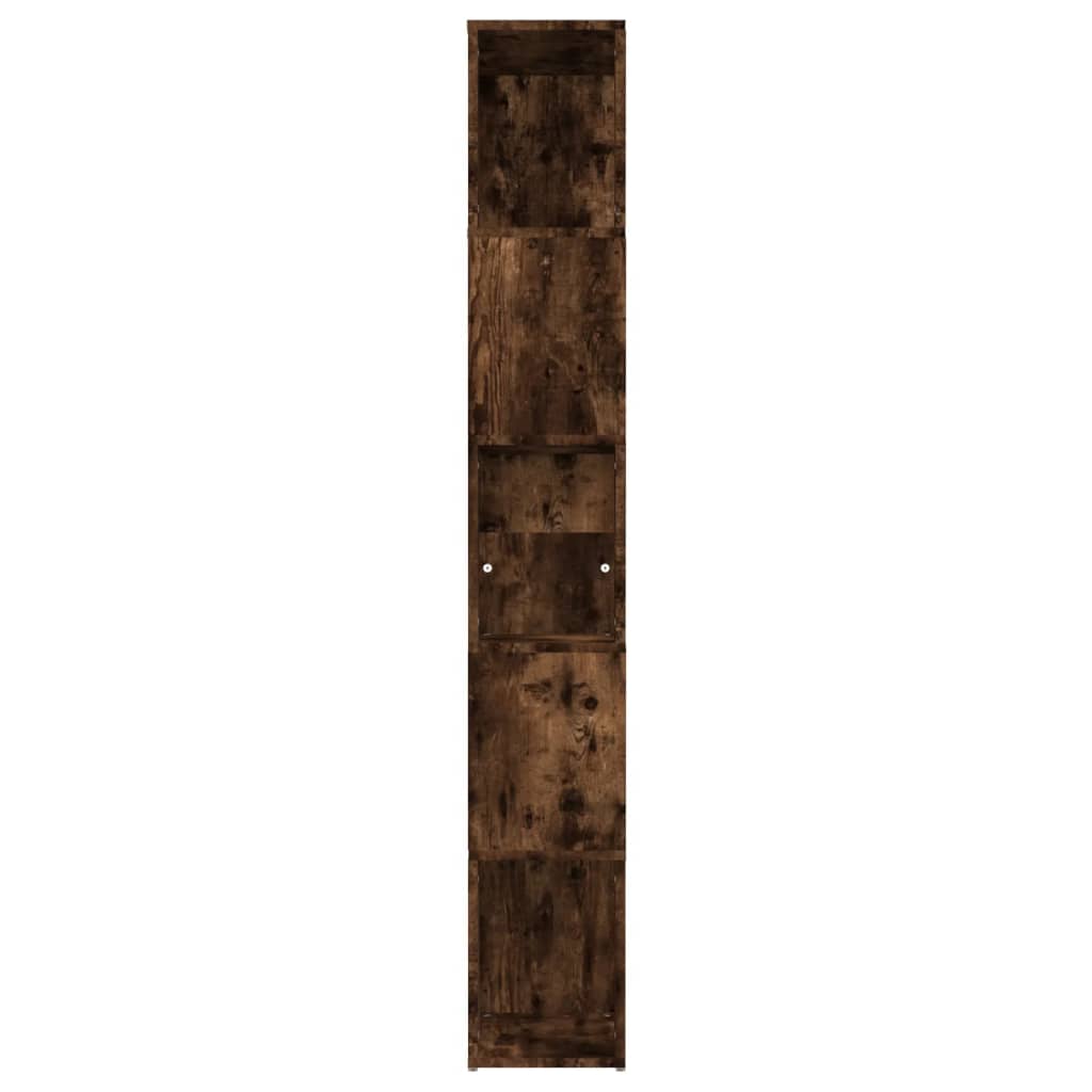 Boekenkast 45X24X60 Cm Bewerkt Hout Kleurig Gerookt eiken