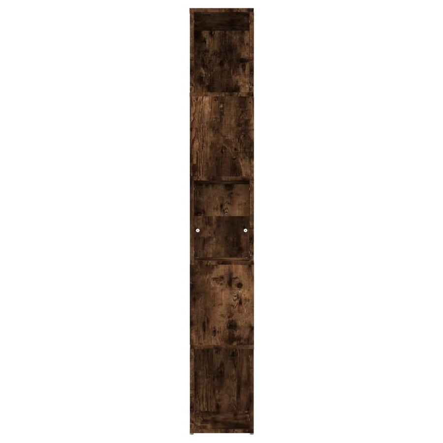 Boekenkast 45X24X60 Cm Bewerkt Hout Kleurig Gerookt eiken