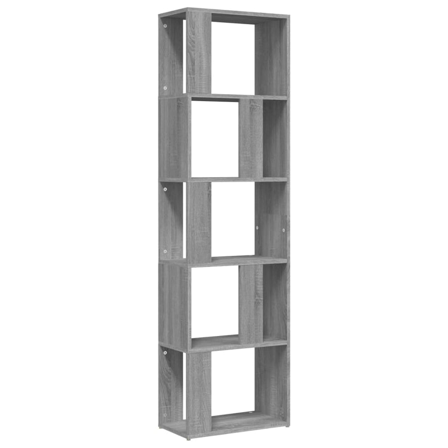 Boekenkast 45X24X60 Cm Bewerkt Hout Eikenkleurig Grijs sonoma